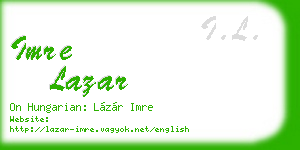 imre lazar business card